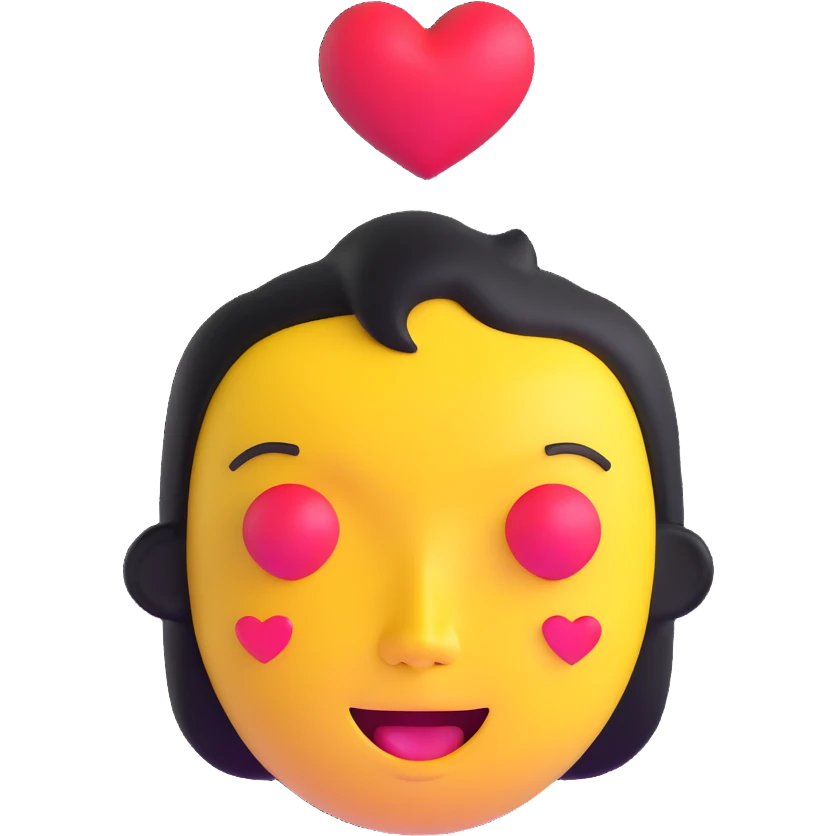 yellow face with heart eyes emoji