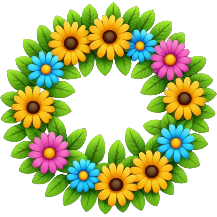 Wreath of flowers emoji