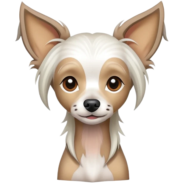 Chinese crested dog emoji