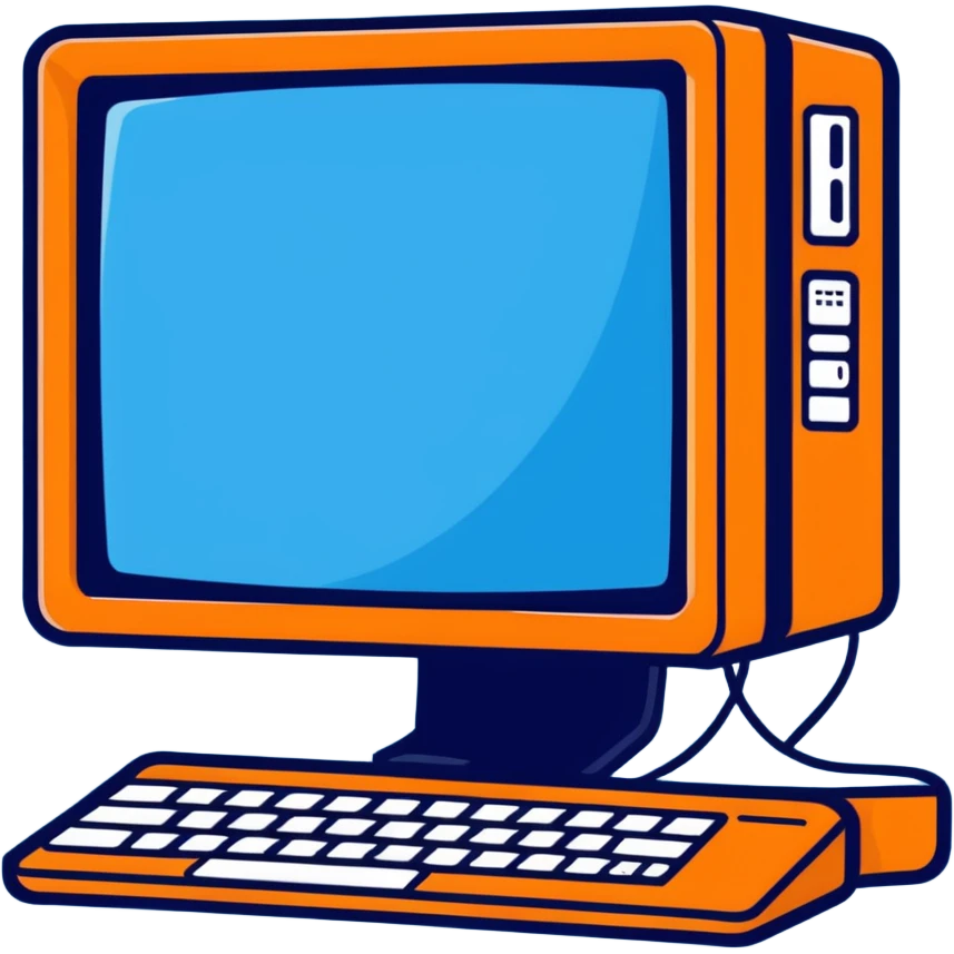 blue Mac computer screen emoji
