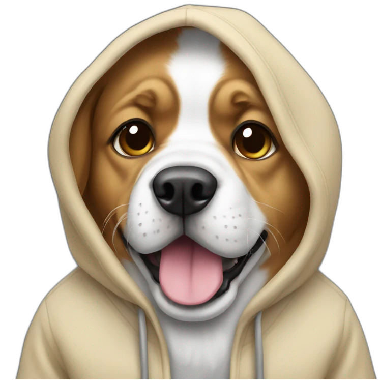 Dog with a hoodie  emoji