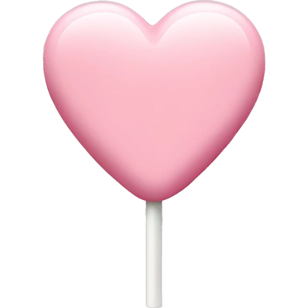 Pastel Pink heart shaped lollipop emoji