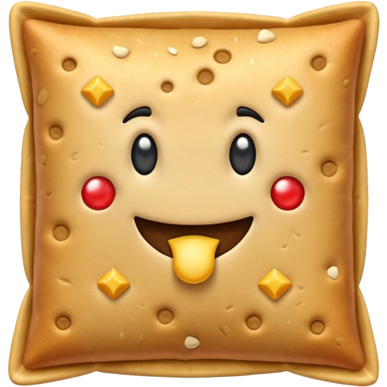 un tas de crackers carré aux graines emoji