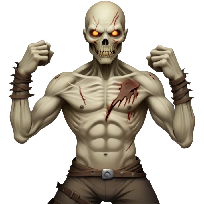 Cinematic Realistic WoW undead civilian Portrait, captured in a fierce, battle-ready stance, muscles taut beneath his tattered, earth-toned attire. His decayed, pallid skin and glowing eyes are rendered with intense lifelike detail and dynamic lighting, high shine, embodying the raw, relentless fury of an undead civilian in the heat of combat. emoji