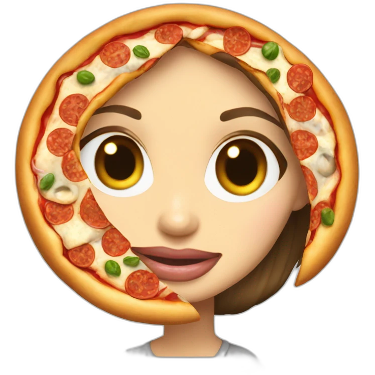 angelina jolie comiendo pizza emoji