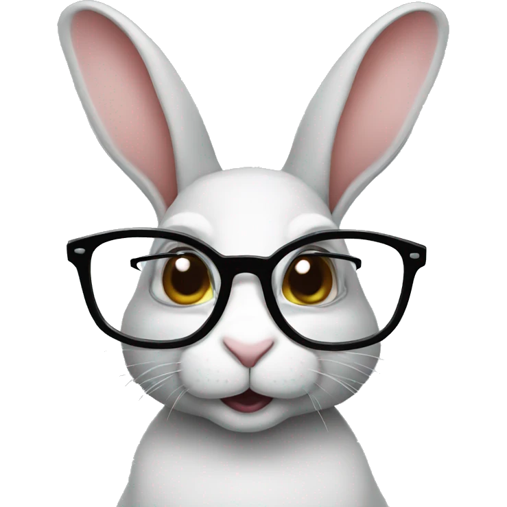 Rabbit with glasses emoji