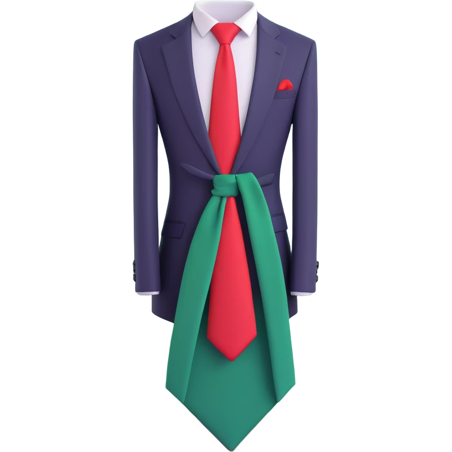 green scouts tie, draped emoji