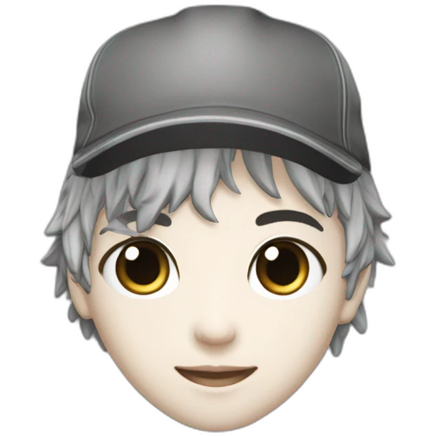 jeune garcon manga avec une casquette japonaise et qui vole emoji