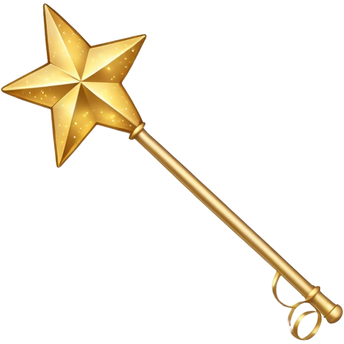 magic wand with sparkles emoji
