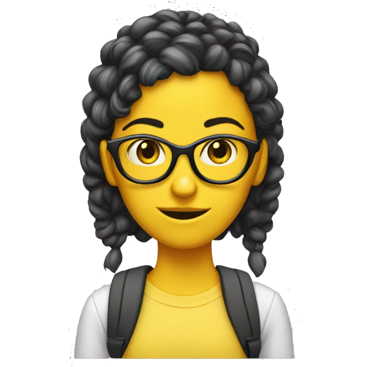 yellow weirdo nerd girl emoji