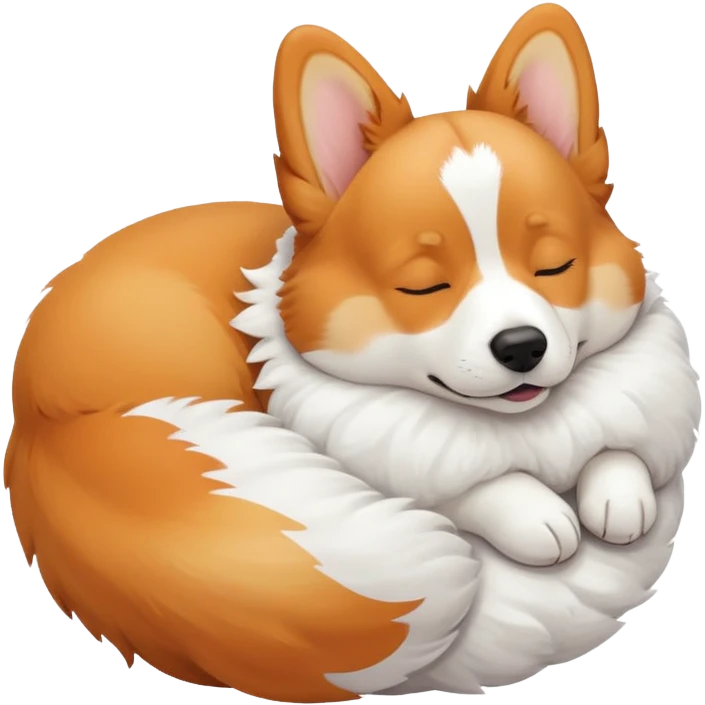 Corgi sleeping emoji