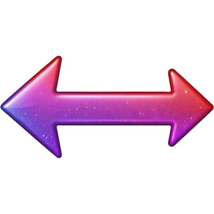 color gradient between red and purple glitter arrow right emoji