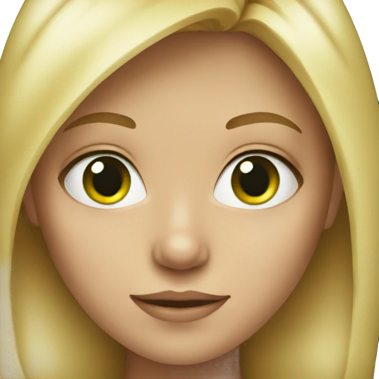 Blond girl with green eyes  emoji