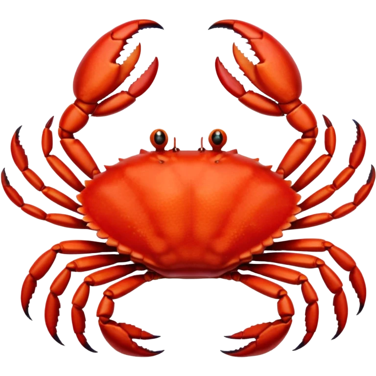 red crab with claws emoji