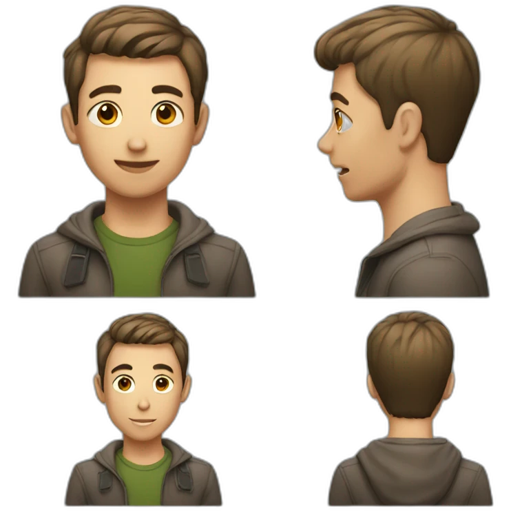 a young handosme man with short hair emoji