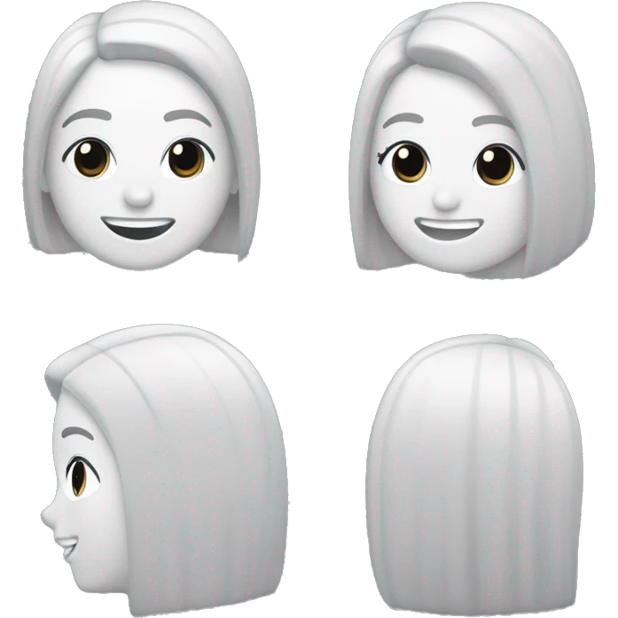 La cara de un humano con piel blanc con pelo alucin y una sonrisa con brackets emoji