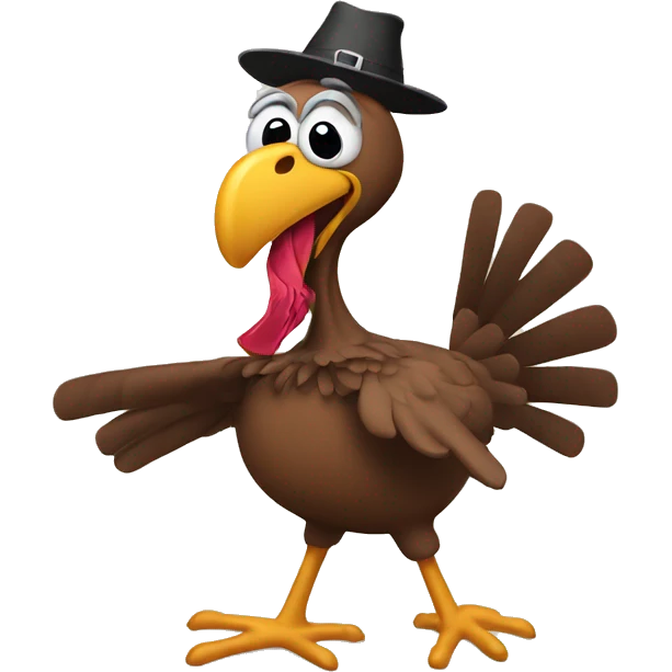 Kansas University cartoon Turkey dancing emoji