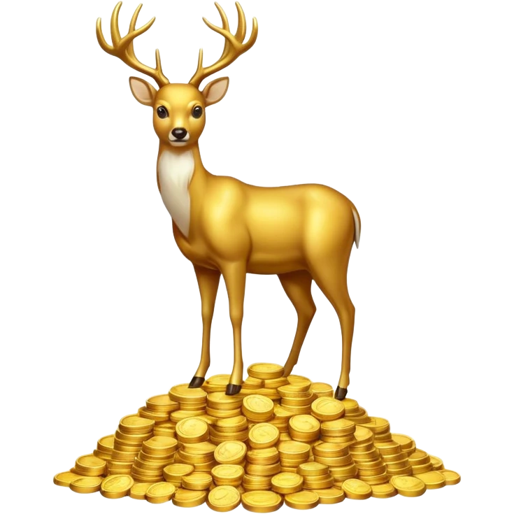 Deer mountains of money emoji