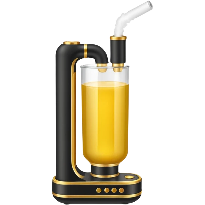 vape device filled with golden yellow colored juice emoji