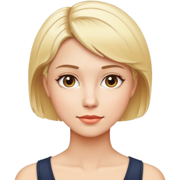 Blonde short haired lady emoji