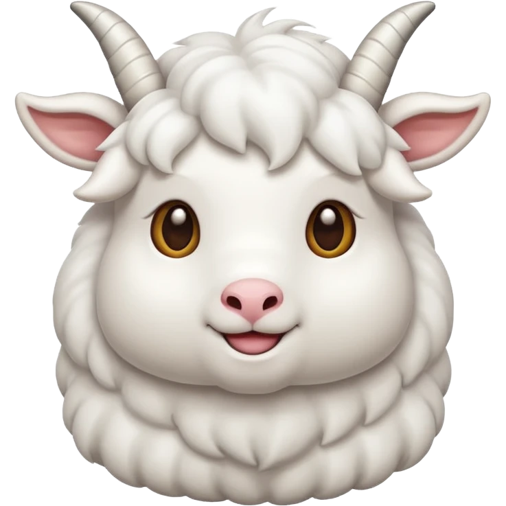 Make a marshmallow goat emoji emoji
