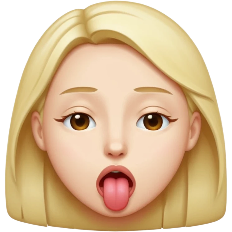 Eyes closed like 😵 and tongue out like 😝 emoji