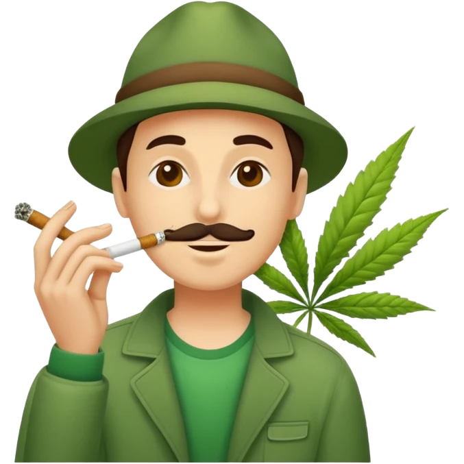 Weed smoking emoji