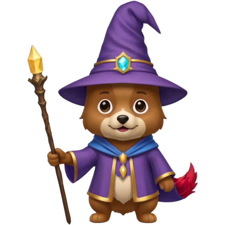 Dog wizard emoji
