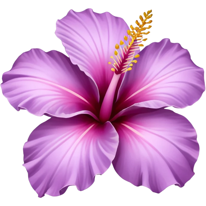 single lilac hibiscus blossom facing left in png form  emoji