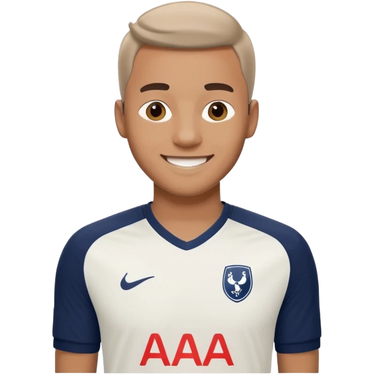 man in Tottenham hotspurs kit emoji
