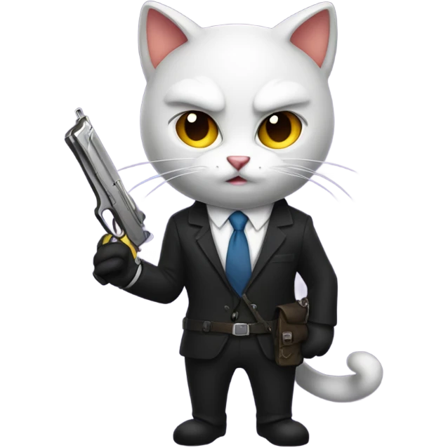 Business cat assassin emoji