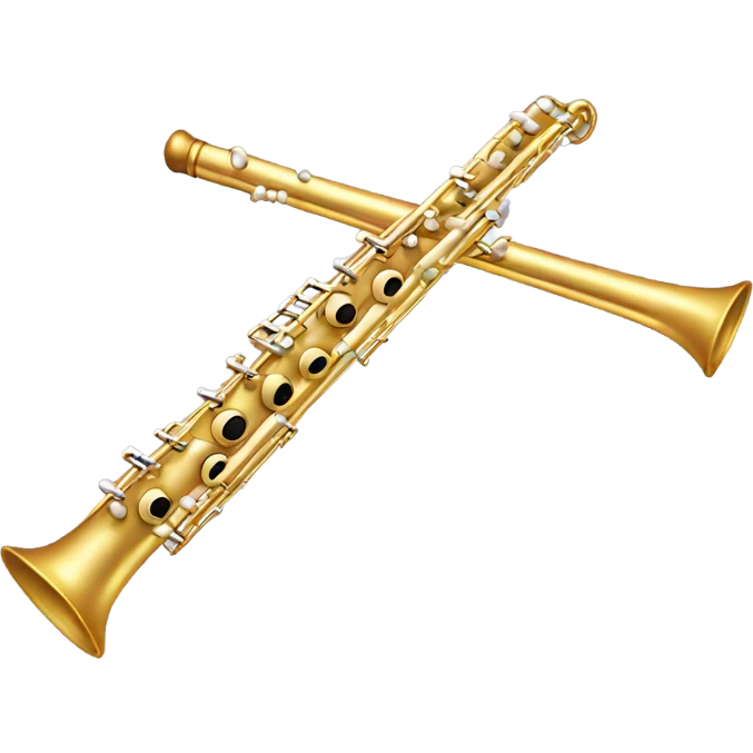 Flute with glitter emoji