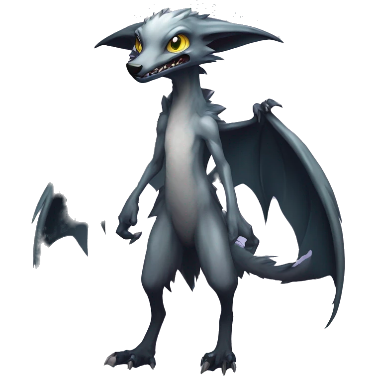Edgy Cute Eldritch Ethereal Vernid-Sergal full body emoji