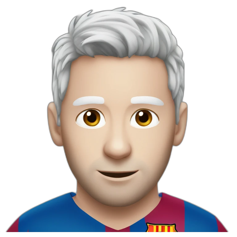 Messi sans cheveux emoji