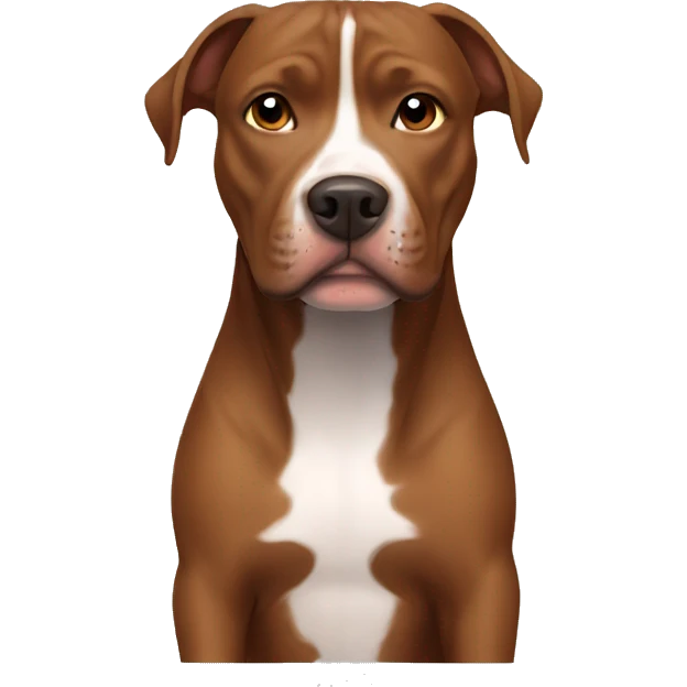 Brown Pitbull laying emoji