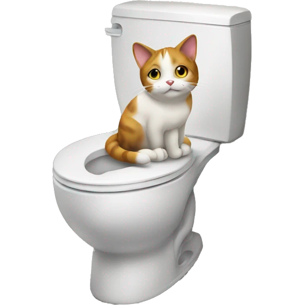 Cat on toilet  emoji