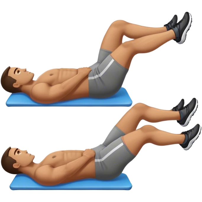 lying down man weighted glute bridges emoji