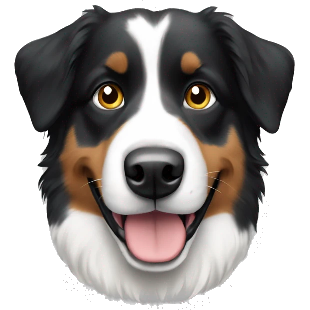Black and white Australian shepherd  emoji