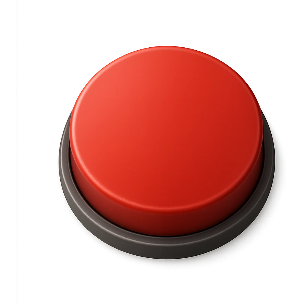 red circle push button, modern style, no text emoji