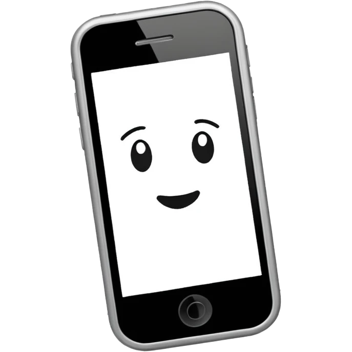 telefóno movil viejo sin emoji simple minimalista no tan viejo y sin color mas simple emoji