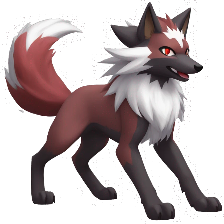 Lycanroc-Zoroark-Zorua full body emoji