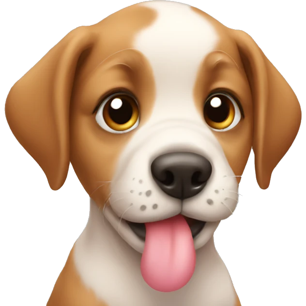 puppy sending kisses emoji
