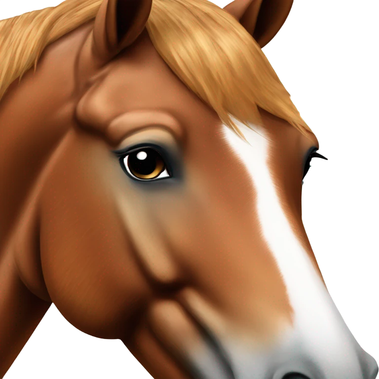 Chestnut horse with white down nose emoji