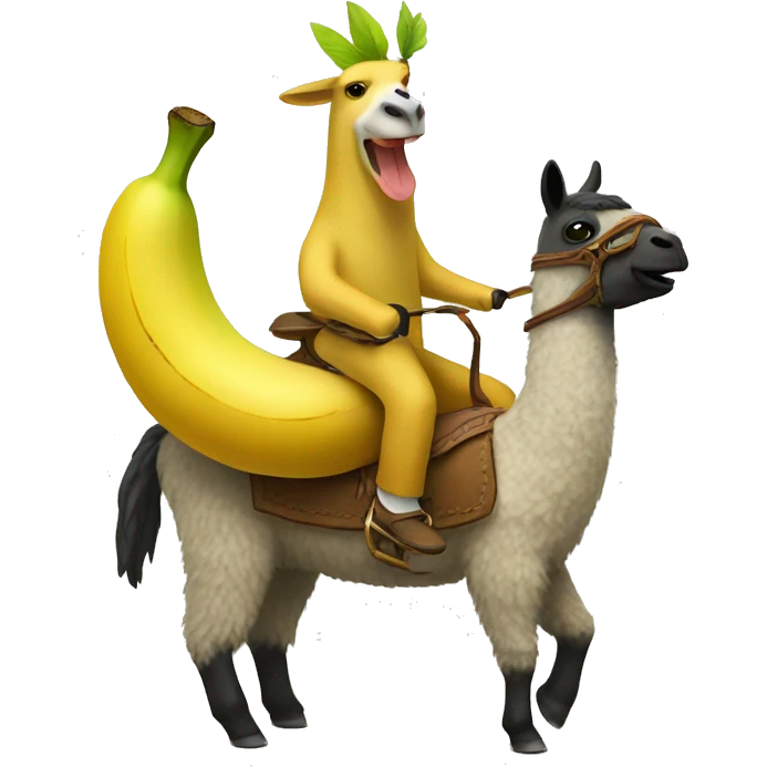 Banana riding a llama emoji