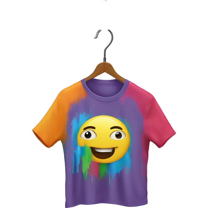 Colorful t-shirt hang on a hanger rail 






 emoji