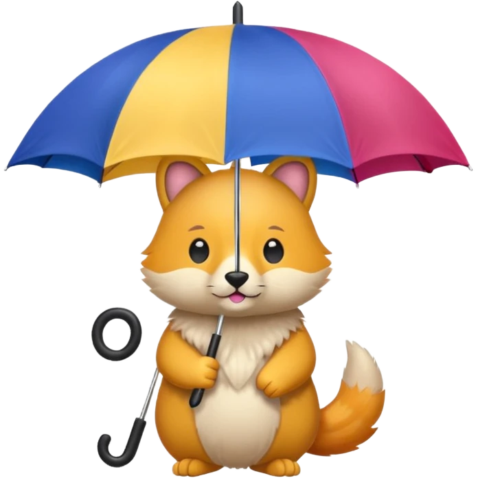 animal with umbrella emoji