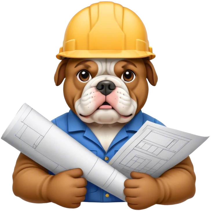 English Bulldog Engineer emoji