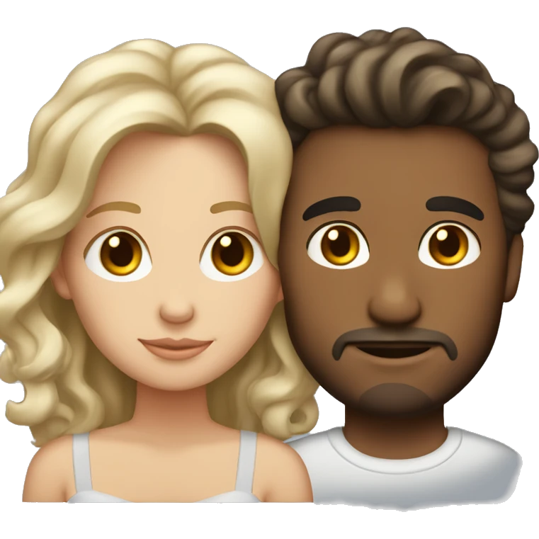 wavy haired heterosexual white couple emoji