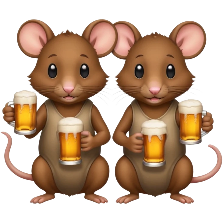 Rats with beers emoji emoji