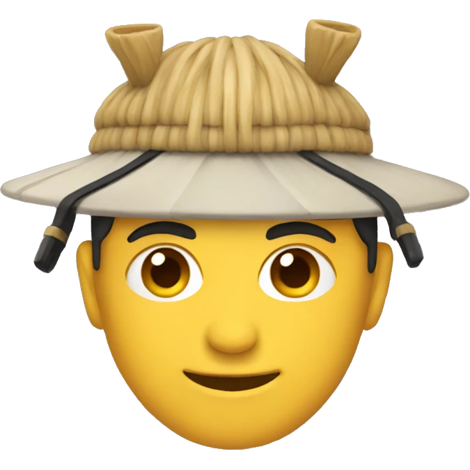 guy with samurai hat emoji
